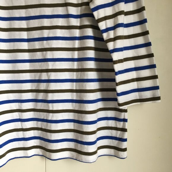 Talbots Cotton Modal Stripes & Lace Tie Up Top - Picture 7 of 14